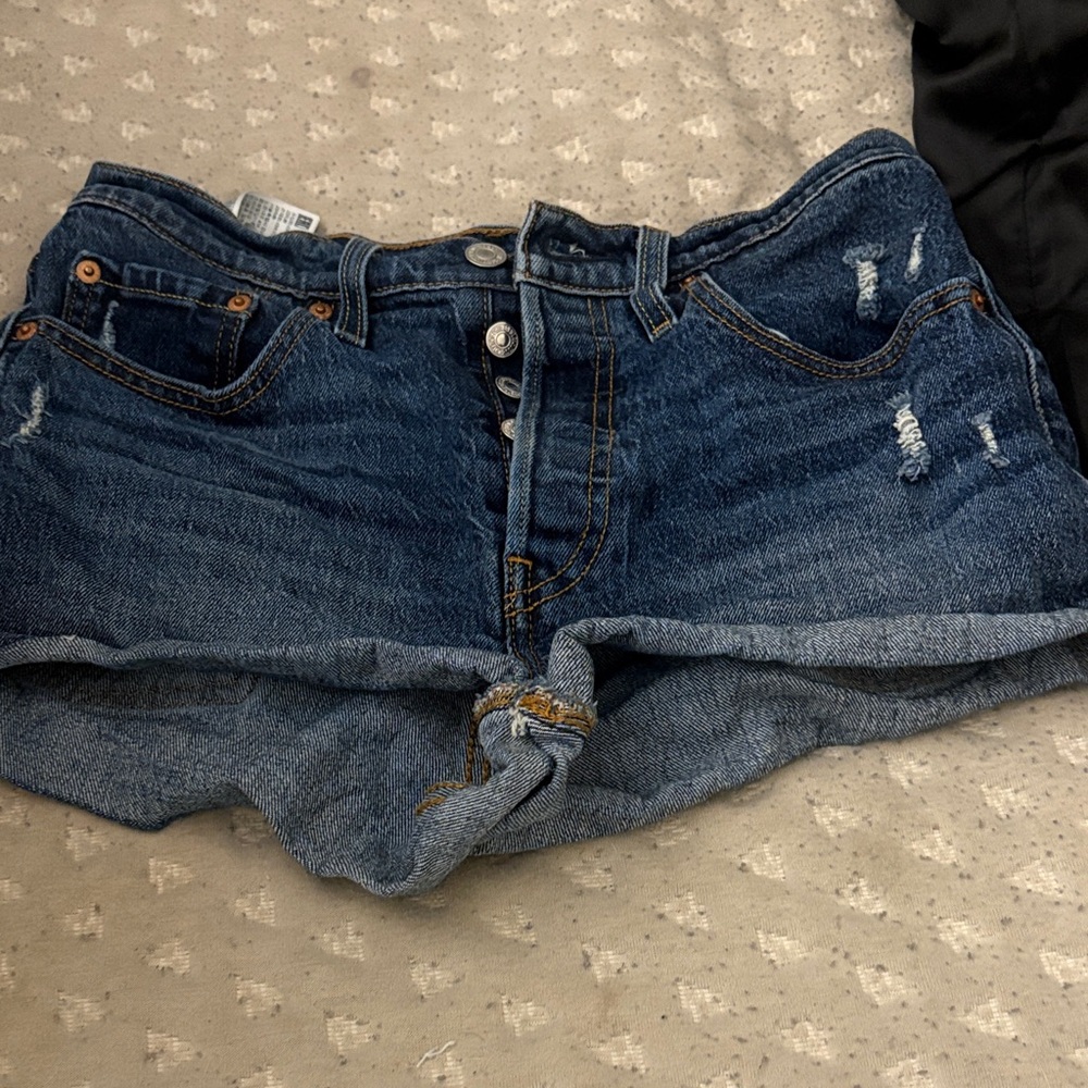 Levi's Dark Blue Jean Shorts